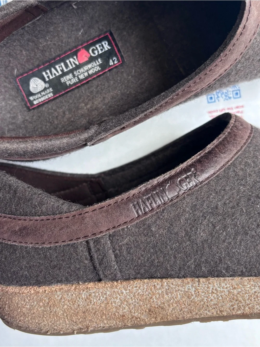 Haflinger Grizzly Wool closed heel mule Clog Sz 42 | men’s Sz 9